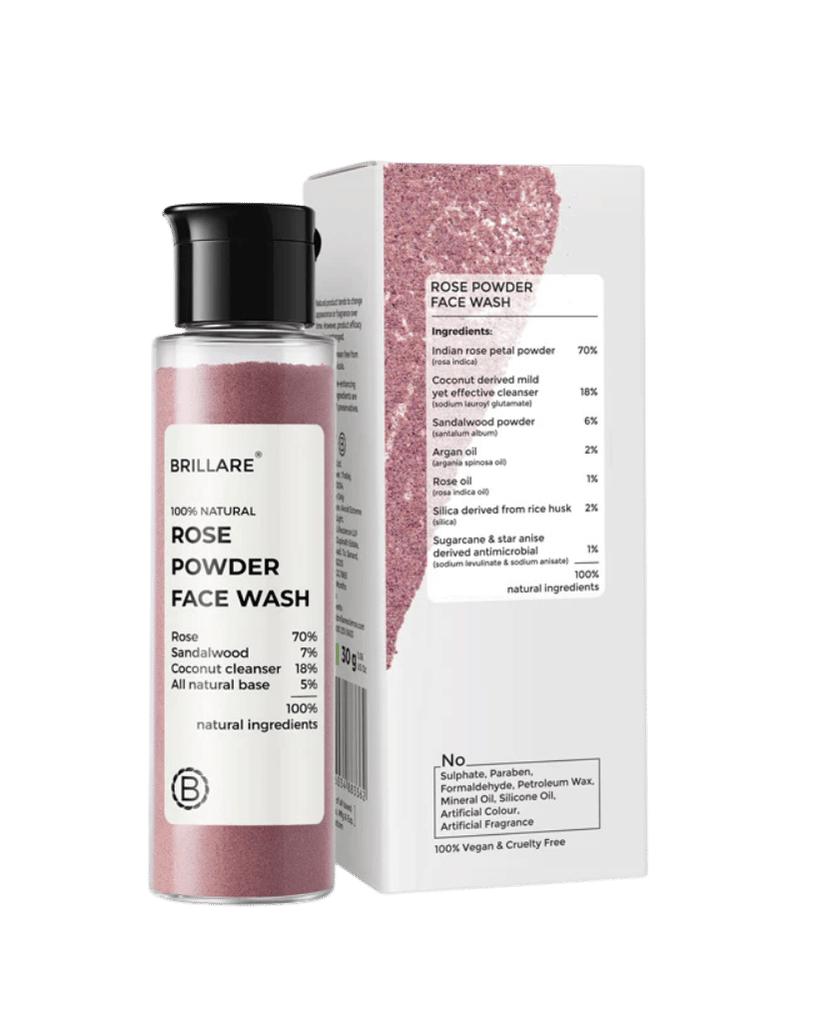 Rose Powder Face Wash For Youthful Skin